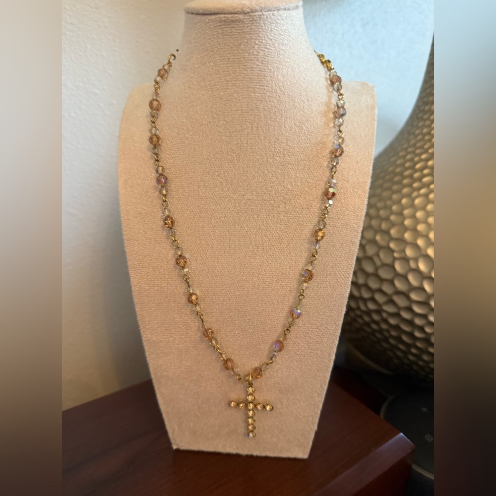 Like New Nordstrom Swarovski Crystal Collection Cross Necklace